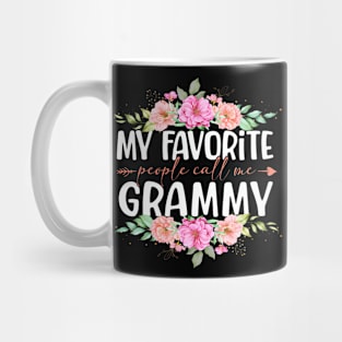 My Favorite People Call Me Grammy Floral Mother'S Day Mug